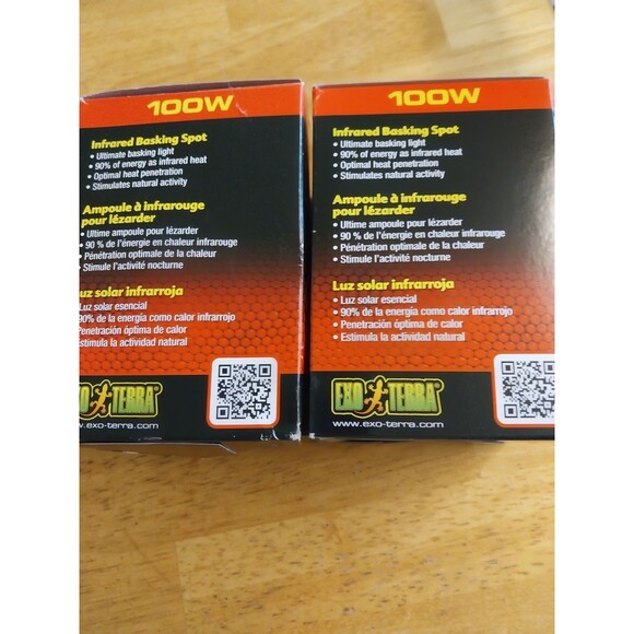 Exo Terra Infrared Basking Spot Bulb lot of 2 100W - Picture 2 of 3
